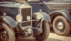 Antique cars, vintage process